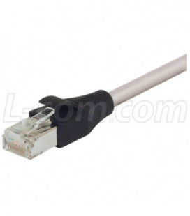 Cat5e RJ45 Ethernet Cable -Shielded 26 AWG PVC Jacket - Gray, 50.0 ft