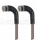 Category 5E Shielded LSZH Right Angle Patch Cable, Right Angle Left/Right Angle Left, Gray, 15.0 ft