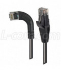 Category 5E LSZH Right Angle Patch Cable, Straight/Right Angle Left, Black, 1.0 ft