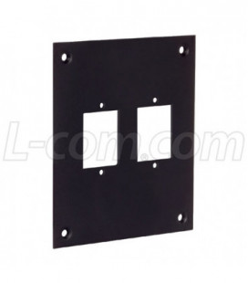 Universal Sub-Panel with Two ECF Holes, Black