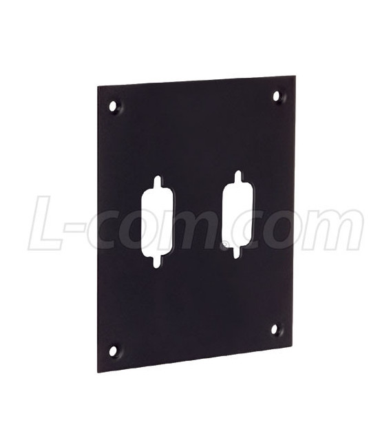 Universal Steel Sub-Panel with Two DB9/HD15 holes