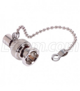Protective Chained Cap Terminator, BNC 75 Ohm