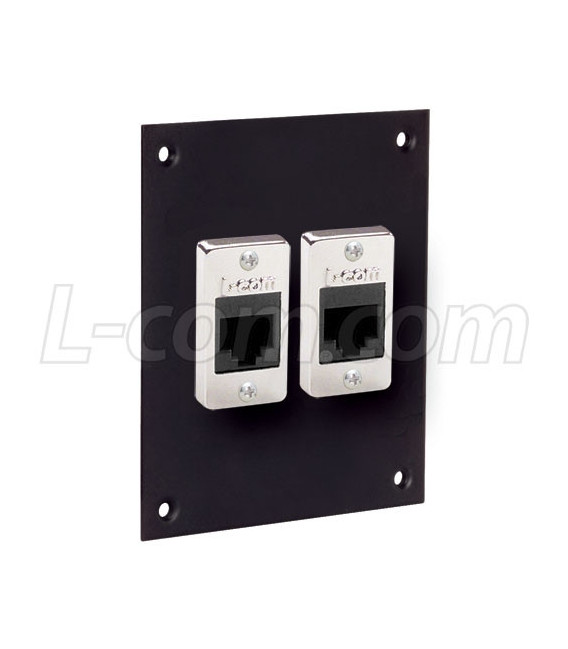 Universal Sub-Panel, 2 Category 6 Couplers, RJ45, Unshielded