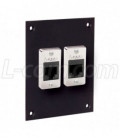 Universal Sub-Panel, 2 Category 6 Couplers, RJ45, Unshielded
