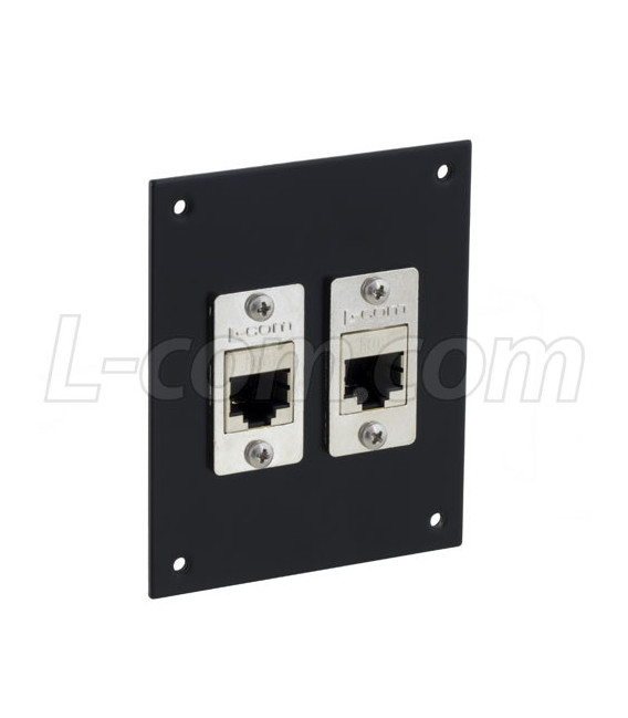 Universal Sub-Panel, 2 Category 6A Couplers, RJ45, Shielded