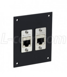Universal Sub-Panel, 2 Category 6A Couplers, RJ45, Shielded
