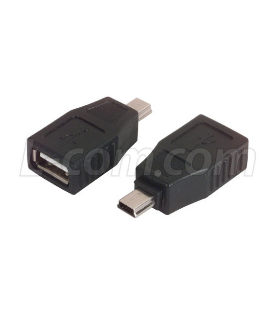 USB Adapter, Type A Female / Mini-B5 Male