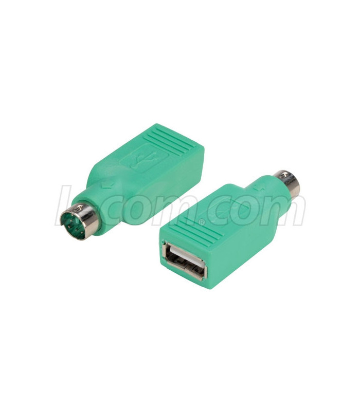 L-COM USB Adapter, Type A Female / Mini Din 6 Male UAD017FM