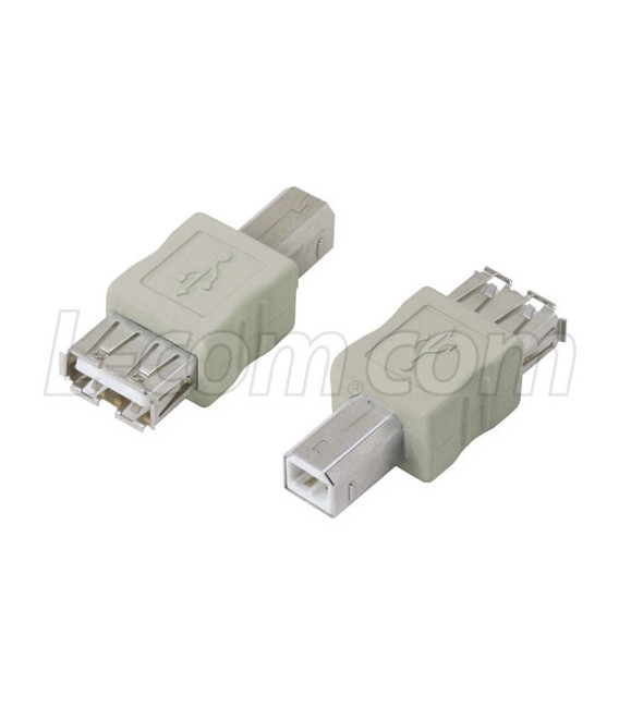 USB Adapter, Type A Female / Type B Male