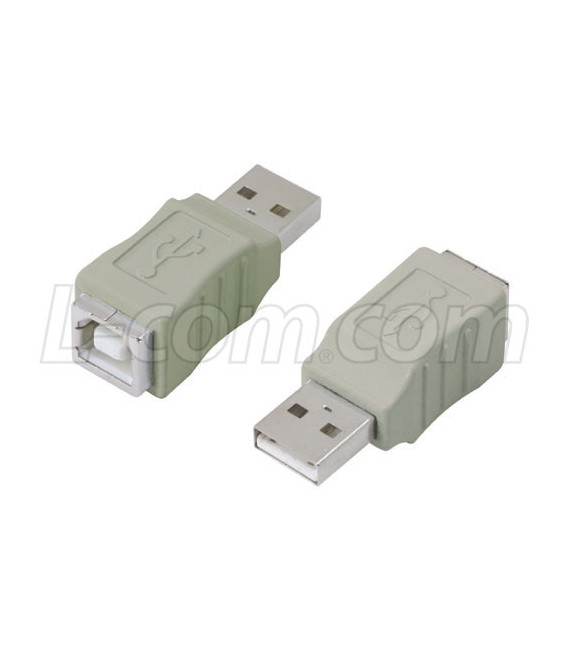 USB Adapter, Type A Male / Type B Female
