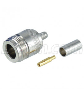 Type N Female Crimp for RG58, 195-Series Cable