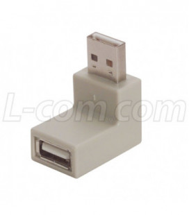 Right Angle USB Adapter, Type A Male/Female, Exit 1