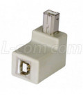 Right Angle USB Adapter, Type B Male/Female, Exit 1