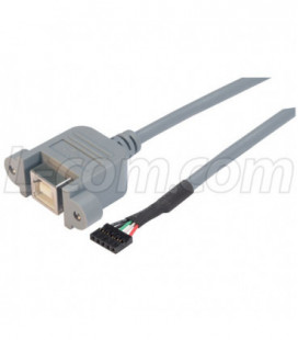 USB Type B Cable, Female Bulkhead/Female Header 3.0M
