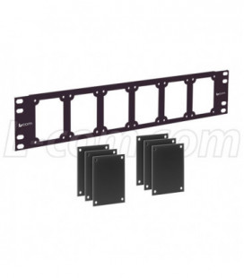 Universal Rack Panel Kit, Black Color w/6 Black Alum. Sub-Panels