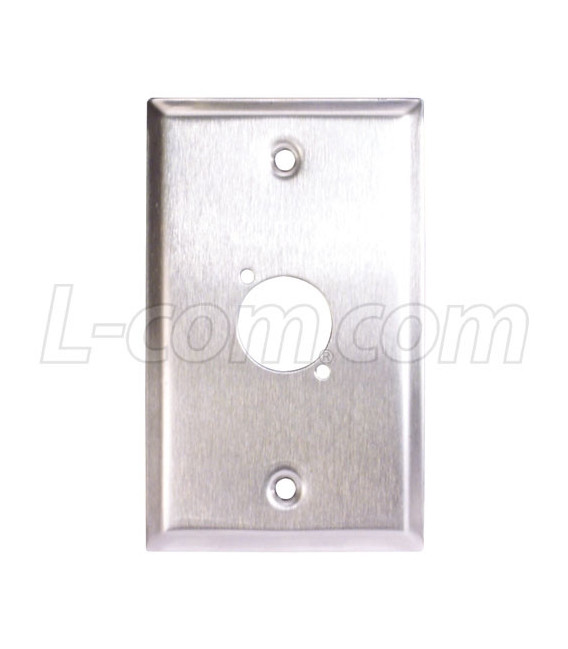 Stainless Steel Wall Plate, One XLR Opening