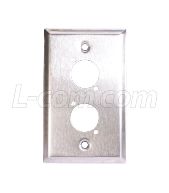 Stainless Steel Wall Plate, Two XLR Openings