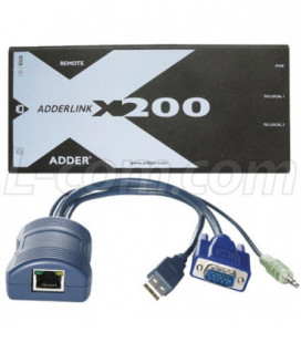AdderLink X-200 Series Extender Pair, USB CAM, Audio, No Deskew 100m (330ft)