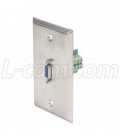 Wallplate Assembly HD15 Female to Terminal Block