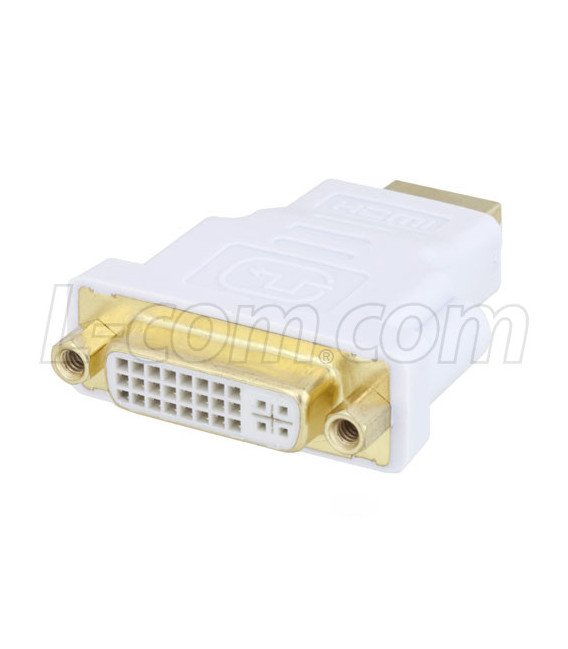 DVI Adapter, DVI-D Female to HDMI Male color White