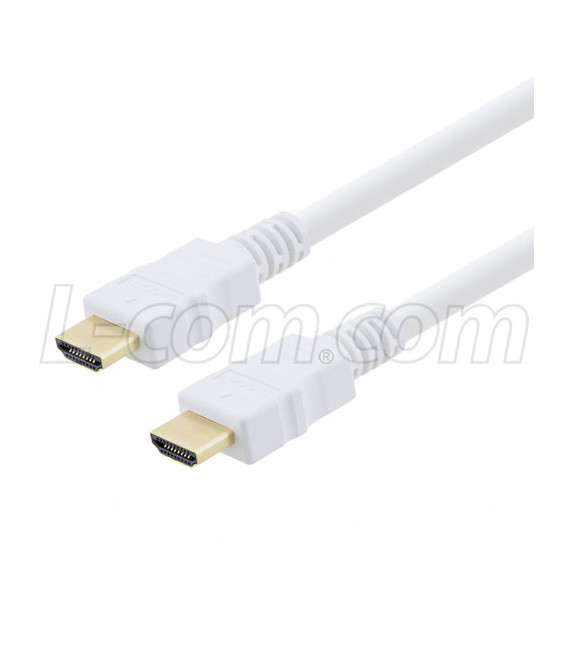 High Speed HDMI Cable color White length .5M