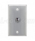 Stainless Steel Wall Plate, One 3.5mm Female/Female Coupler