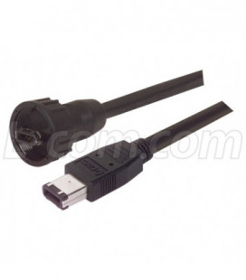 IP67 IEEE 1394 6 Position Cable, IP67 Male/Male, 2.0M